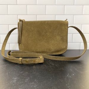 Madewell Simple Crossbody in Olive Suede